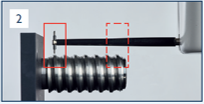 Alignment on thread section Alignment on thread section
